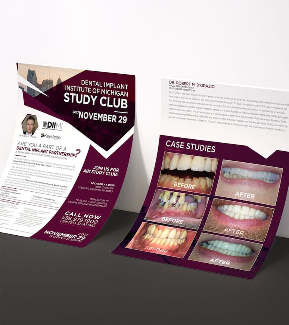 Dental Implant Institute of Michigan / Flyer