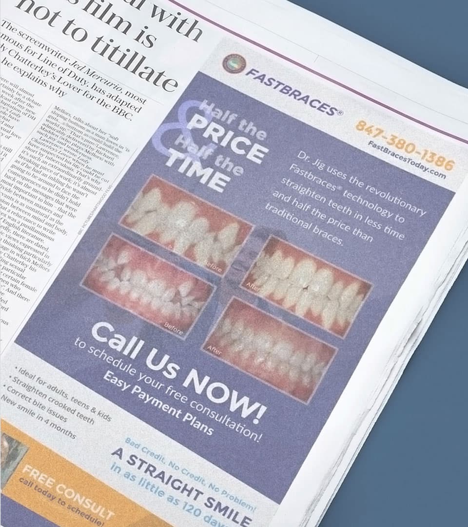 Schaumburg Dental Studio Newspaper Ad