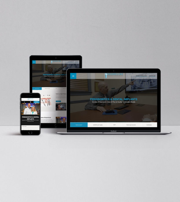 shoreline periodontics website mockup