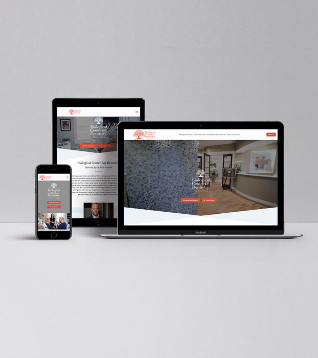biological center for dentistry website mockup