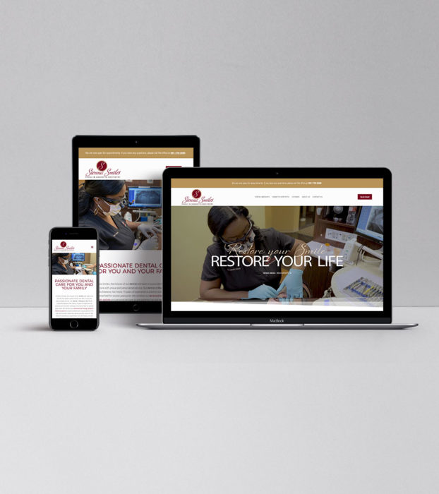 sienna smile website mockup
