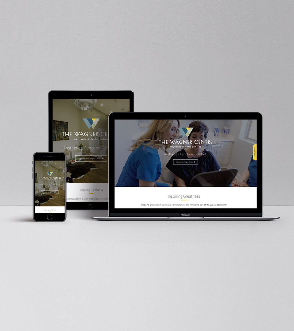 the wagneer centre website mockup