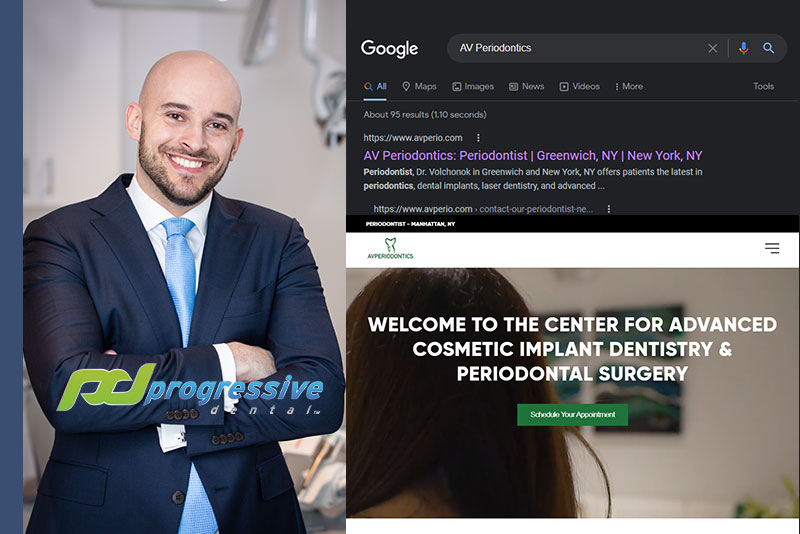 Branded Search Example Using PD Client, AV Periodontics In Greenwich, CT and Manhattan, NY