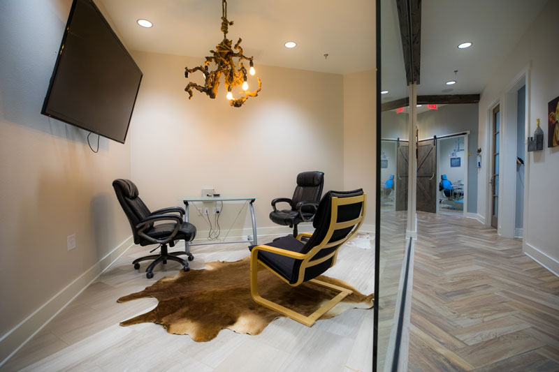 a professional dental consultation room that offers a positive patient experience