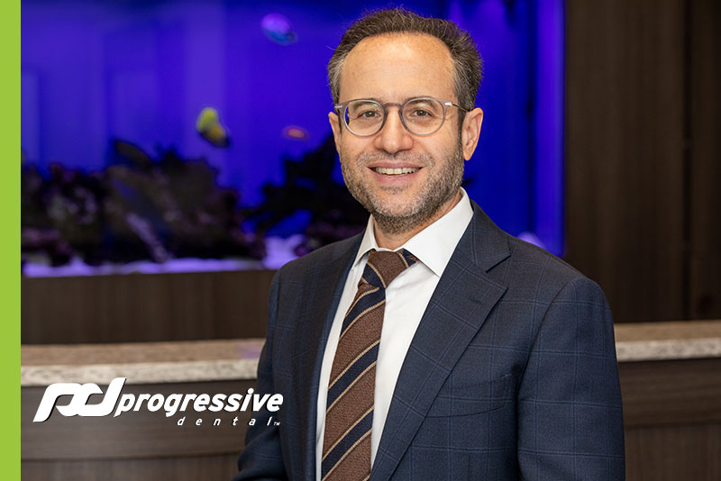 dr. zev schulhof in the front lobby at north jersey oral & maxillofacial surgery.