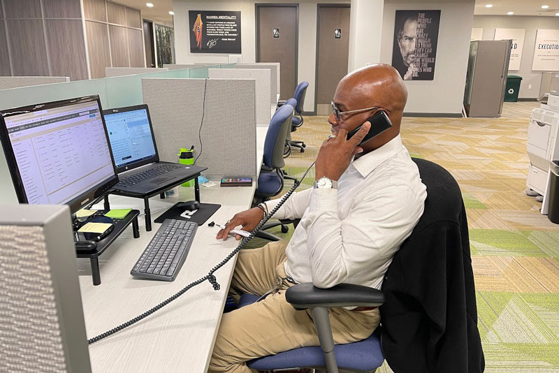 Progressive Dental Receptionist Taking A Phone Call|Dental Office Manager Taking A Phone Call