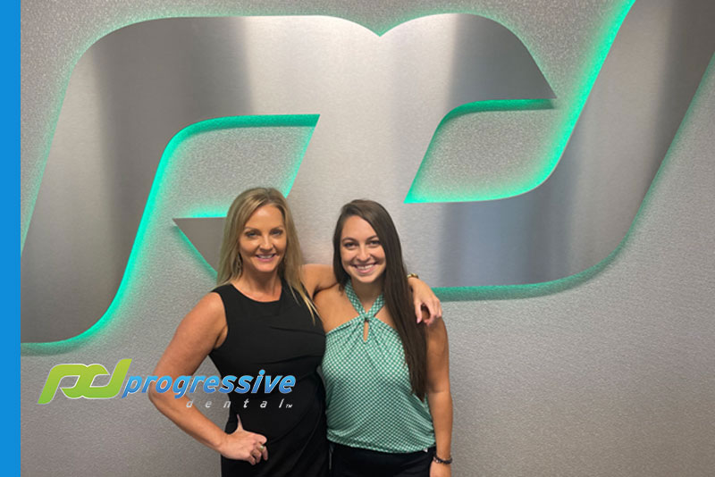 two of our account managers at the progressive dental corporate offices.|progressive dental account managers at the closing institute.|progressive dental team members collaborating.